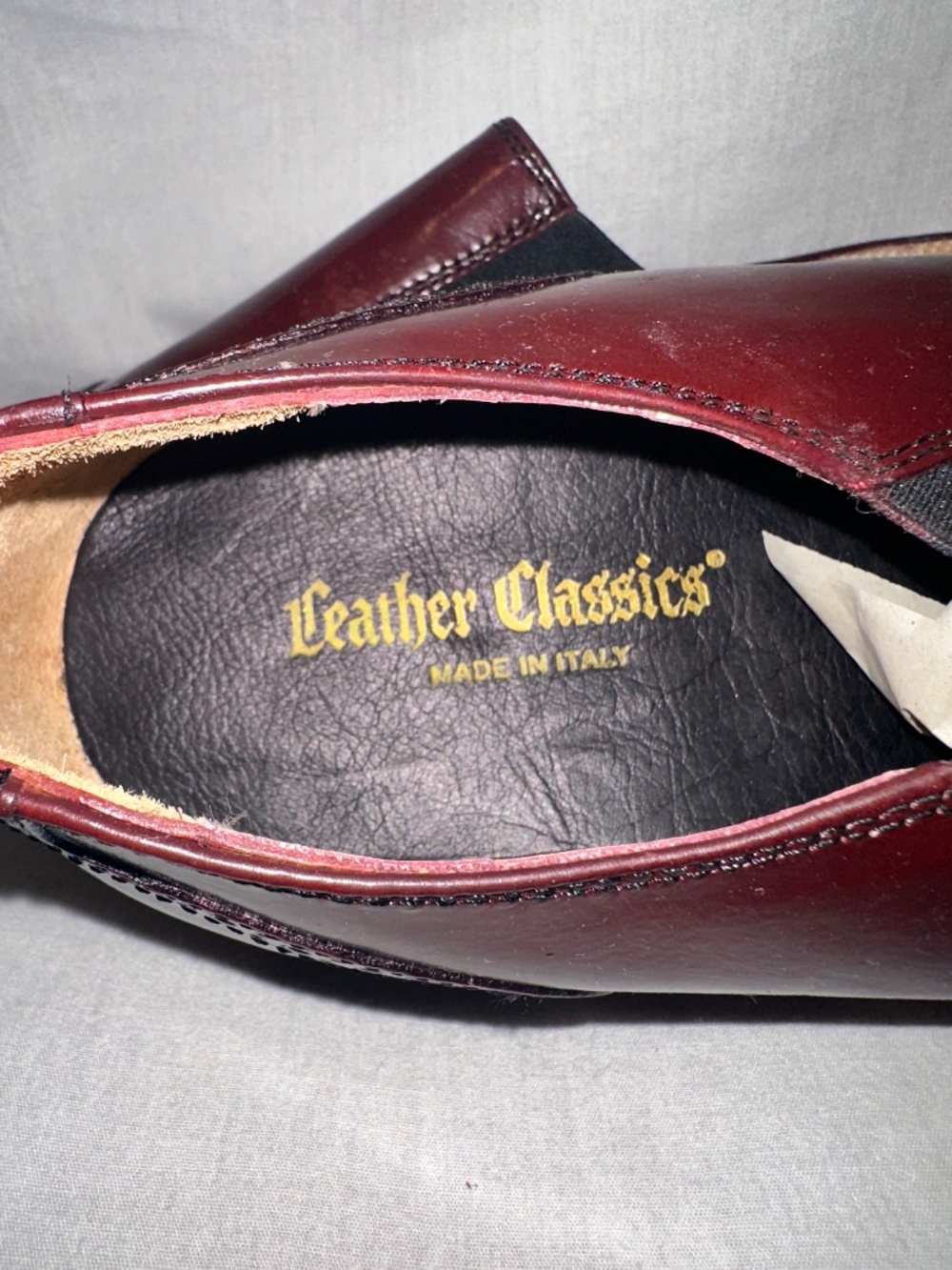 Leather Classics size 11, burgundy loafers - Picture 4 of 9